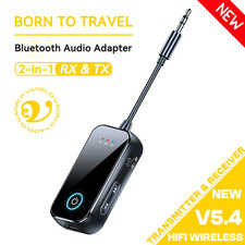 AUX Bluetooth 5.4 Wireless Audio Adapter 2 in 1 Receiver Transmitter Hifi Stereo