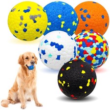 CHEODIN 6 Pcs Dog Balls Tennis Ball for Aggressive Chewers Small, colorful