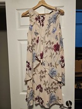 RALPH LAUREN Size: 8 Womens Pink Floral Sleeveless Shift Party Dress 