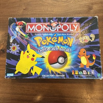 1999 Hasbro Pokemon Collector's Edition Monopoly Board Game see pic missing pc