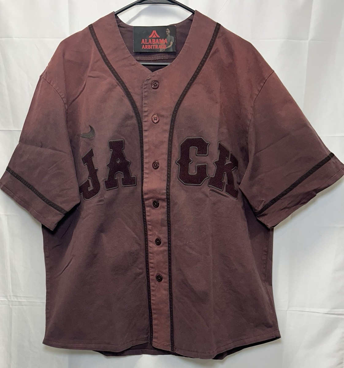 Cactus Jack Fragment Nike ベースボールシャツ L Travis Scott CJ X Fragment X Nike Tokyo Jack Retro Baseball Jersey