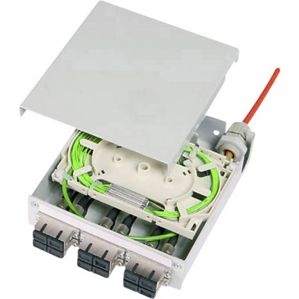Cassette d'épissure Telegärtner 100022818 FO gris clair pour fibre optique