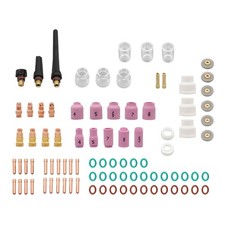 TIG Welding Torch Kit 90 Pcs - Alumina Nozzle, Collets, Stubby Gas Lens