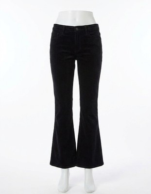 Dear John Denim Rosa Uncut Cord Flare Jeans Black