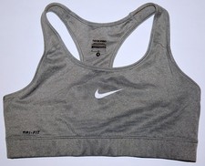 Nike PRO Sports Bra Sz M Steel Gray Dri-Fit FreeS H