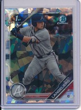 SHEA LANGELIERS 2019 Bowman Chrome Draft Baseball REFRACTOR SAPPHIRE CHROME 1ST