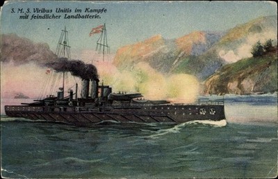 Ak Österreichisches Kriegsschiff, SMS Viribus Unitis, Schlachtschiff - 10702909