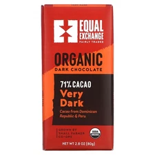 Organic Dark Chocolate, Very Dark, 2.8 oz (80 g)