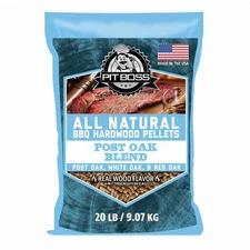 All Natural Hardwood Post Oak BBQ Grilling Pellets 20 lb Bag for Smoker Grill