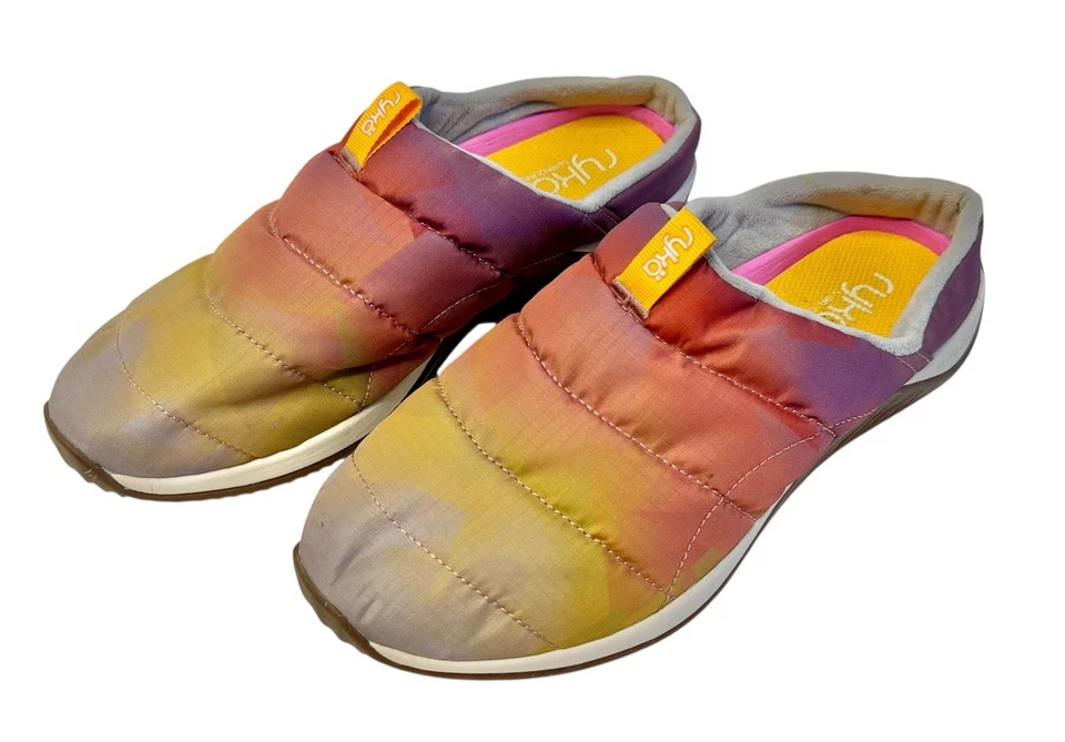 Zapatos sin cordones RYKA para mujer Echo Puff Mule en rosa arco iris multicolor Ombré 9W Foto 2 de 4
