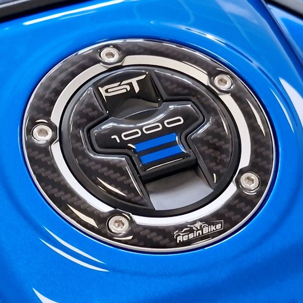 Aufkleber 3D Kompatibel Mit Suzuki GSX-S 1000 GT 2022-2025 Tankdeckelschutz Blau-image