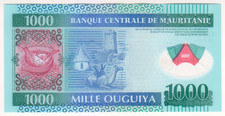 2014 Mauritania 1000 Ouguiya 8089588 Paper Money Banknotes Currency