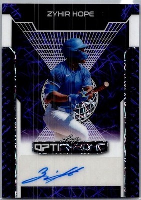 2025 Leaf Zyhir Hope Optichrome Baseball Purple Auto /5