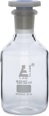 125Ml (4.2Oz) Glass Reagent Bottle with Acid Proof Polypropylene Stopper, Boros