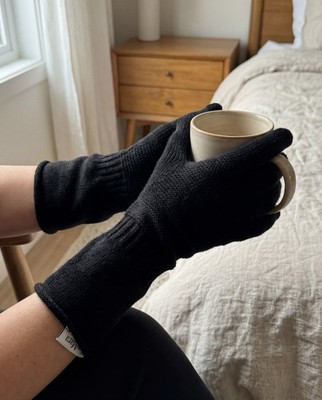 Max Mara lange Handschuhe Damen authentisch schwarz - Größe S/M