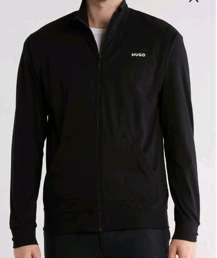 HUGO BOSS Dave Black Zip Jacket Size-XL