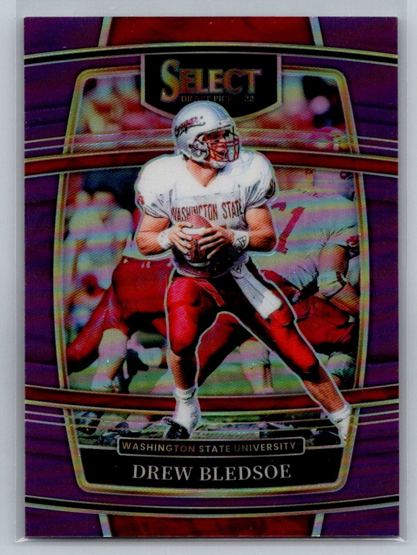 Drew Bledsoe 2022 Panini Select Draft Picks Purple Prizm 52/75 Cougars #70