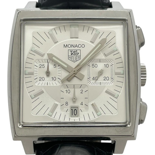 TAG HEUER CW2112 38mm SS White Dial Automatic Watch #OKW1054
