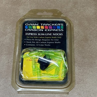 Game Trackers Carbon Arrows Carbon In-line Nocks 12 Lime Green Nocks