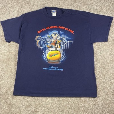 Vintage Disney T-Shirt Men's XL California Adventure Parks Scream Roller Coaster