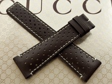 GENUINE GUCCI Leather Matte Brown Watch Strap YDA16106 for Model 101M NEW