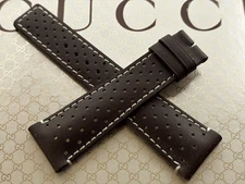 GENUINE GUCCI Leather Matte Brown Watch Strap YDA16106 for Model 101M NEW