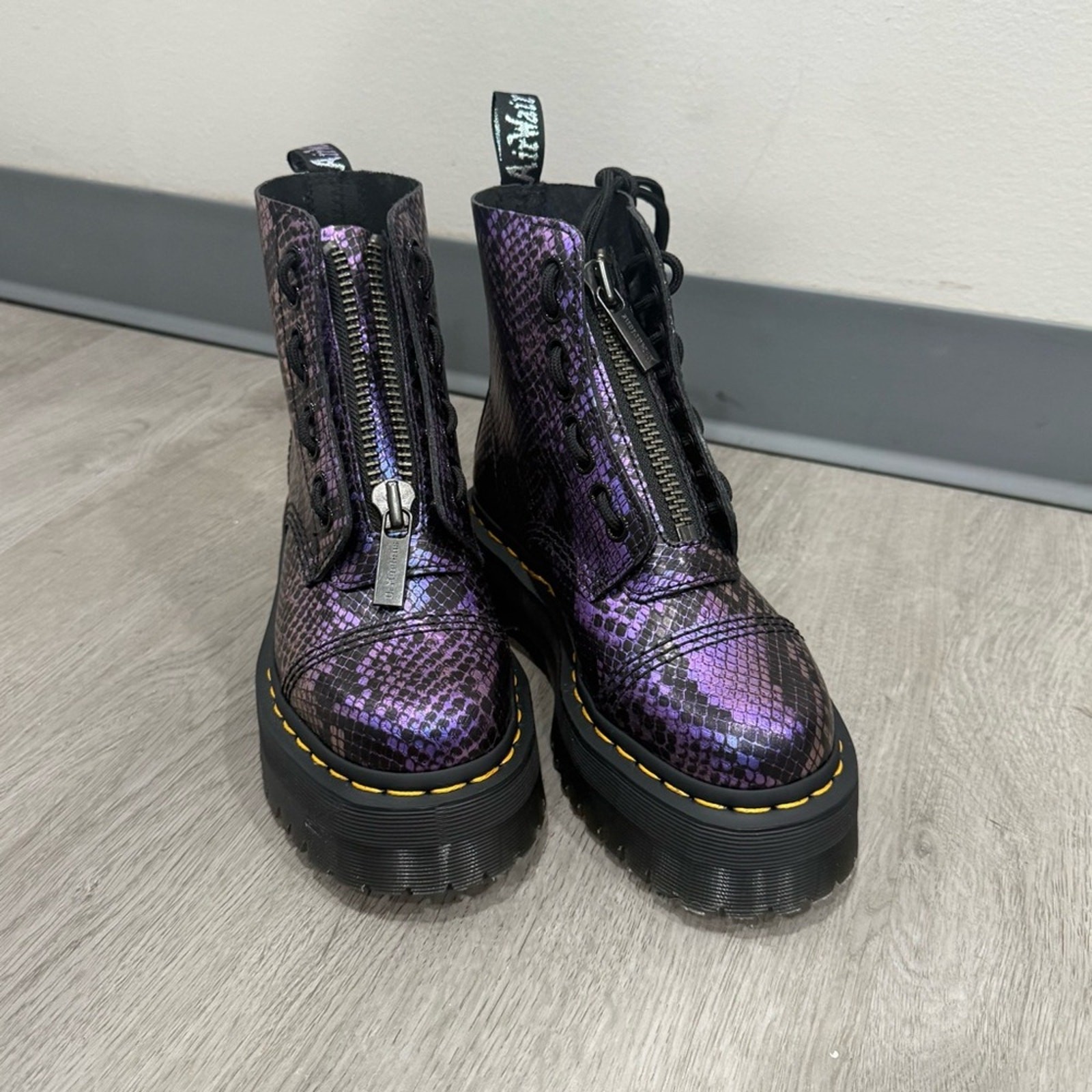 Dr Marten Platform Boots Sinclair Combat Zip in S… - image 8