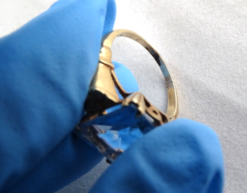 14K Yellow Gold Ring With Blue Stone / Scrap or Not / BE66513_yg - Picture 16 of 23