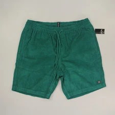 Billabong Corduroy Pull-on Drawstring Mike EW Shorts 20 Size XL 9" Inseam Green