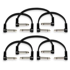 Hosa Flat Guitar Patch Cable - Molded Low-Profile Right-Angle - 6 Inch Length -
