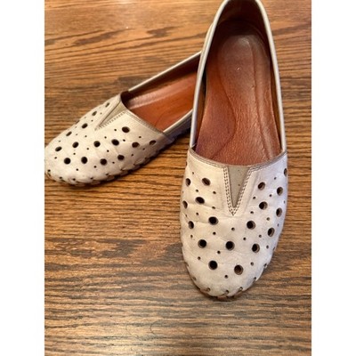 Volks walkers Leather Perforated Slip On Flats Comfort Shoes EU 39 US 8.5