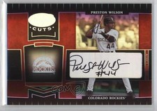 2004 Leaf Certified Cuts Marble Red Signatures /100 Preston Wilson #72 Auto a8u
