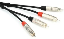 Hosa HRR-003X2 Pro Stereo Interconnect Dual RCA Cable - 3 foot