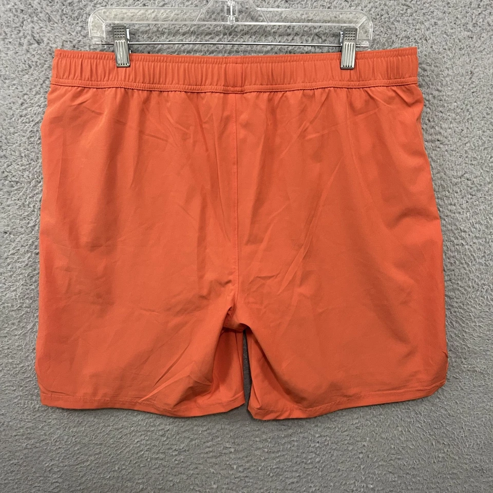 Шорты мужские Balance Collection большие с оранжевой подкладкой эластичные спортивная одежда - Изображение 2 из 4