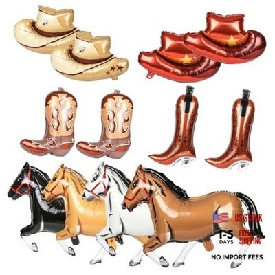 Cowboy Balloons Kit - 12 Pcs Western Themed Balloons | 4 12PCS Cowboy Balloons
