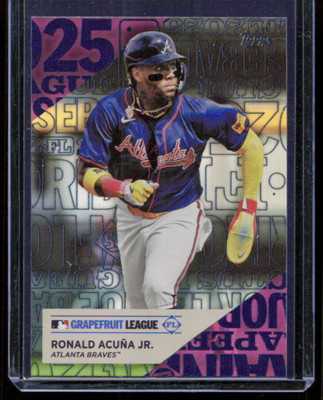 2025 Topps Ronald Acuna Training Grounds Pink Foil Grapefruit League Braves