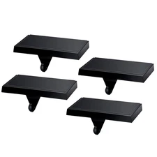 Christmas Stocking Holders Mantel Stocking Hangers Weighted Metal Hanging Hoo...