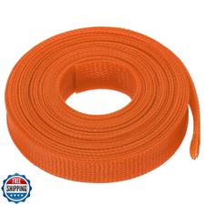 uxcell Expandable Sleeving, 1 15/16-inch 25ft Cable Sleeve, Orange