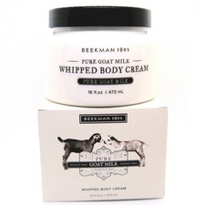 BEEKMAN 1802 Pure Goat Milk Whipped Body Cream Fragrance Free 16oz NIB SEALED
