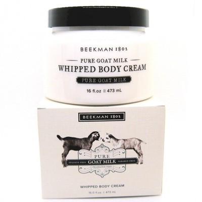 BEEKMAN 1802 Pure Goat Milk Whipped Body Cream (Fragrance Free) 16oz NIB SEALED