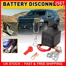 2x Wireless Remote Car Battery Disconnect Isolator Cut-Off Master Switch 200A