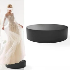 Round Mannequin Display Pedestal Stands Bridal Shop Cylinder Plinth Raiser Stand