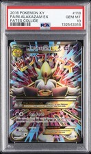2016 POKEMON XY FATES COLLIDE #118 FULL ART/M ALAKAZAM EX PSA 10
