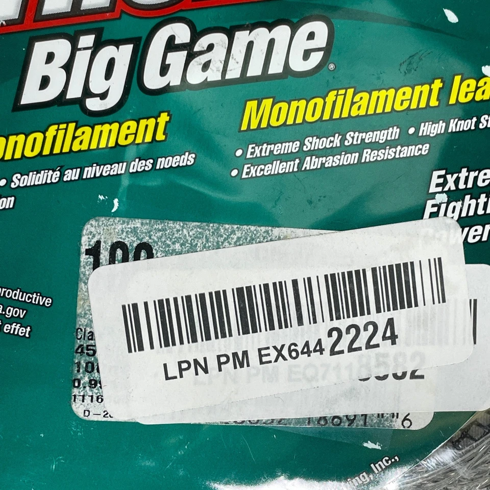 Berkley Trilene Big Game 100LB Monofilament Leader Fishing Line NEW - Image 3 of 4