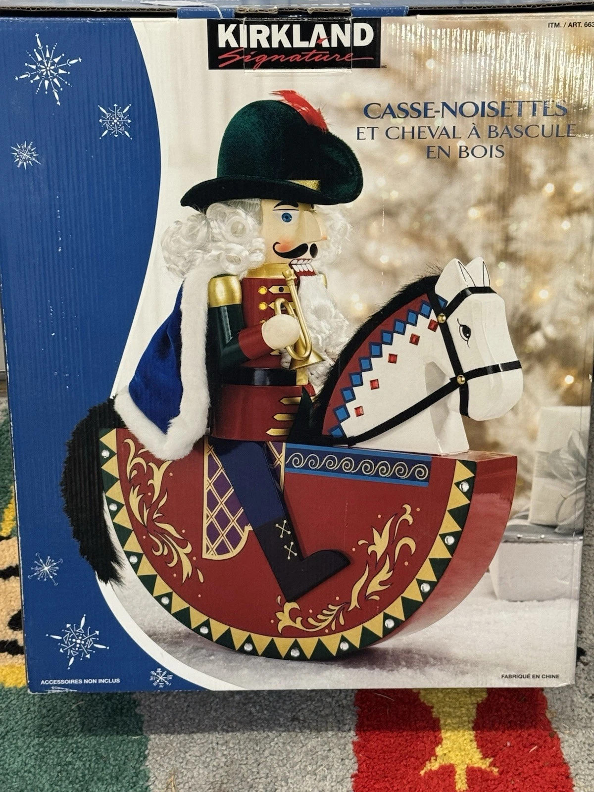 Kirkland Signature Wooden Rocking Horse Nutcracker 18 Tall
