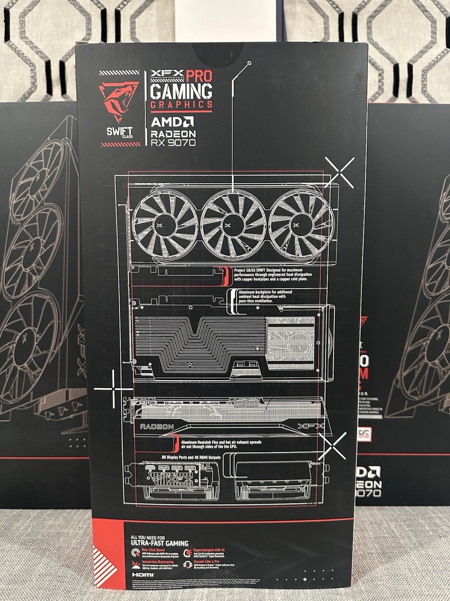 XFX Swift AMD Radeon RX 9070 OC Triple Fan Gaming Edition XFX Swift AMD Radeon RX 9070 OC Triple Fan Gaming Edition