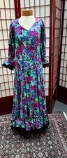 Flamenco Dress with Multi-Color Print, Sea Green Shawl and Petticoat