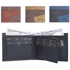 Mens RFID Blocking Slim Wallet Leather Credit Card Holder Bag Front Pocket Purse