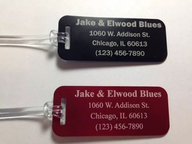 Metal engraved cheap luggage tags