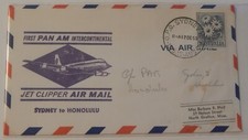 Sydney Australia to Honolulu Hawaii December 17 1959 first flight airmail